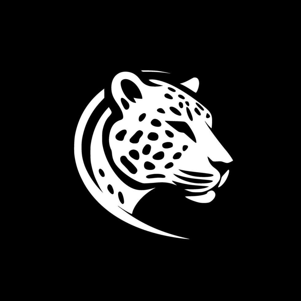 leopardo - minimalista y plano logo - vector ilustración