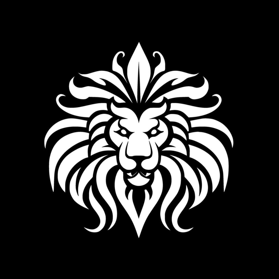 Lion, Minimalist and Simple Silhouette - Vector illustration