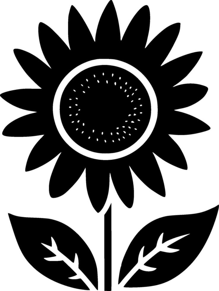 Flower, Minimalist and Simple Silhouette - Vector illustration