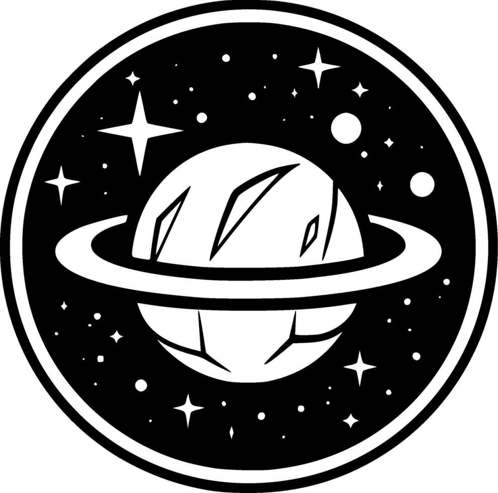 Galaxy, Black and White Vector illustration