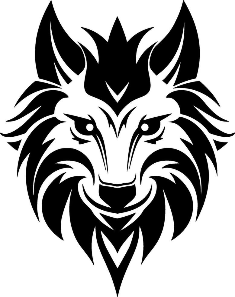 lobo - minimalista y plano logo - vector ilustración