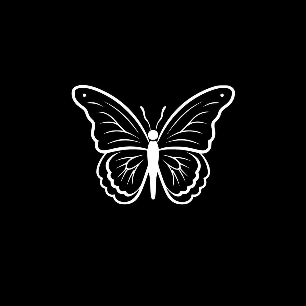 mariposa, minimalista y sencillo silueta - vector ilustración