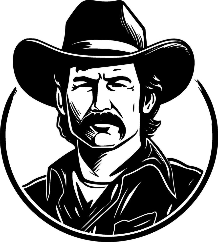 Western, Minimalist and Simple Silhouette - Vector illustration