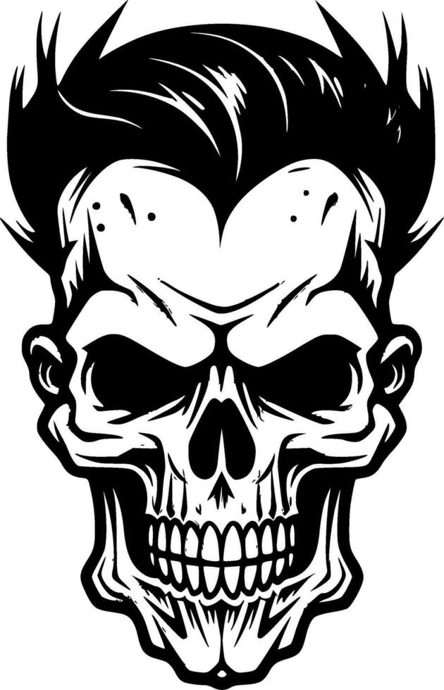 Skull, Minimalist and Simple Silhouette - Vector illustration