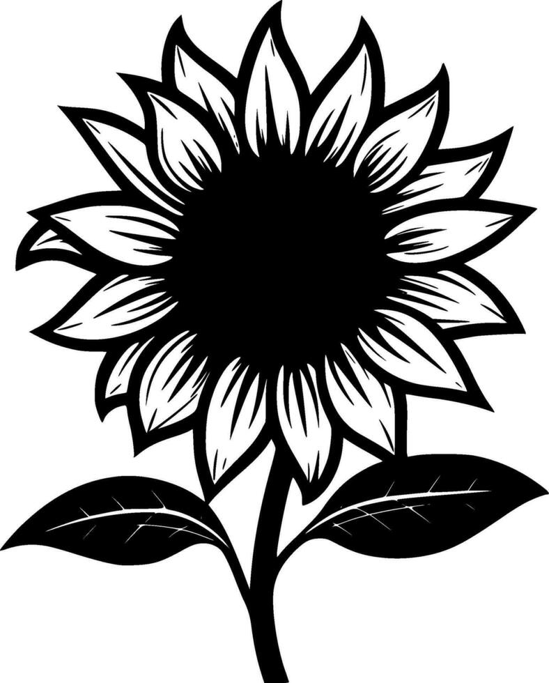 Sunflower - High Quality Vector Logo - Vector illustration ideal for T-shirt graphic