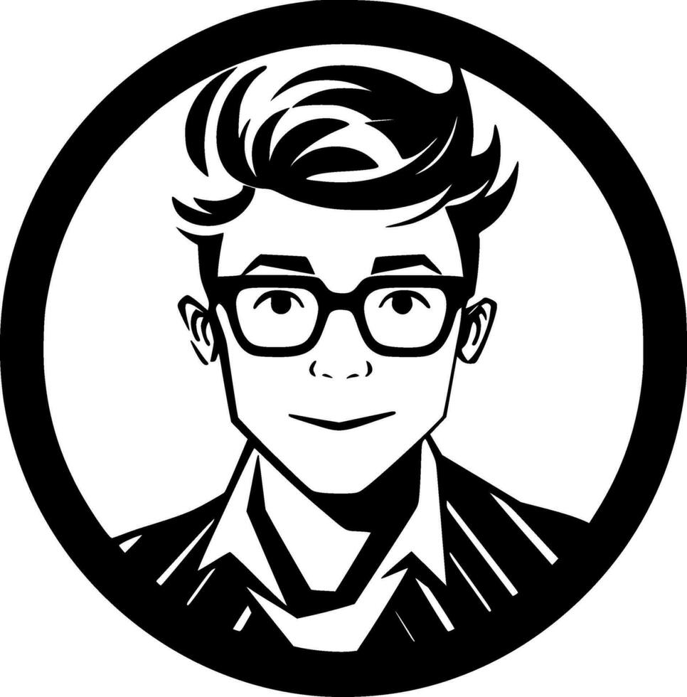 Teacher - Minimalist and Flat Logo - Vector illustration