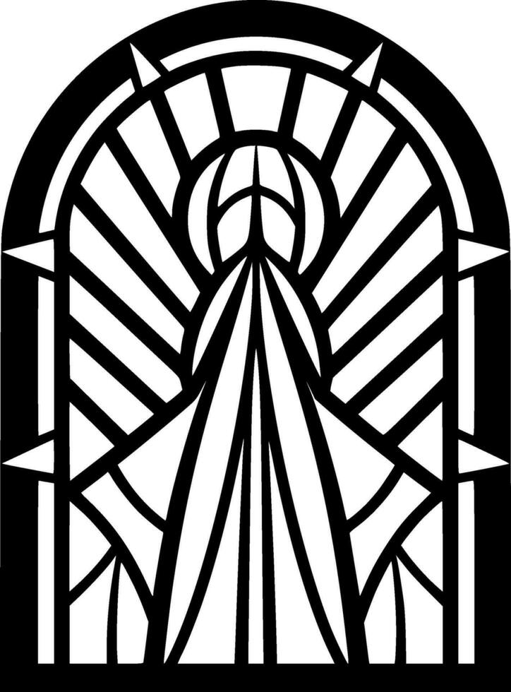 Stained Glass, Minimalist and Simple Silhouette - Vector illustration