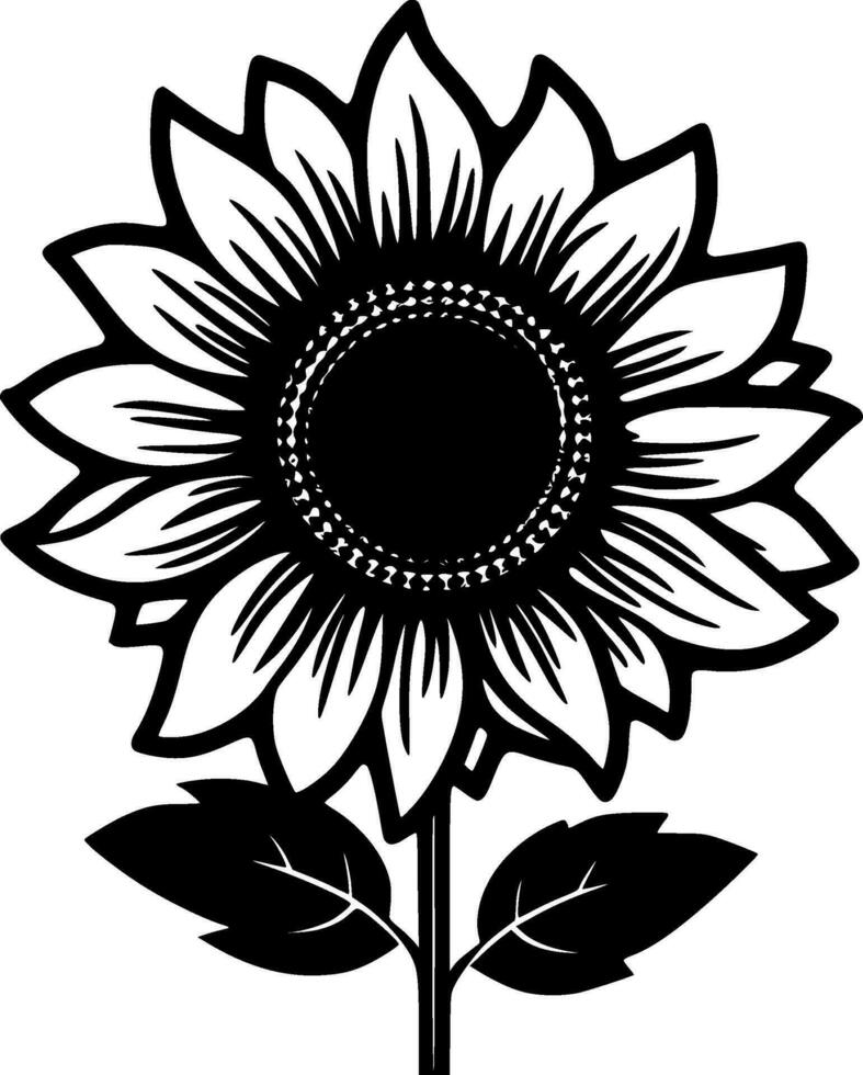 Sunflower - High Quality Vector Logo - Vector illustration ideal for T-shirt graphic