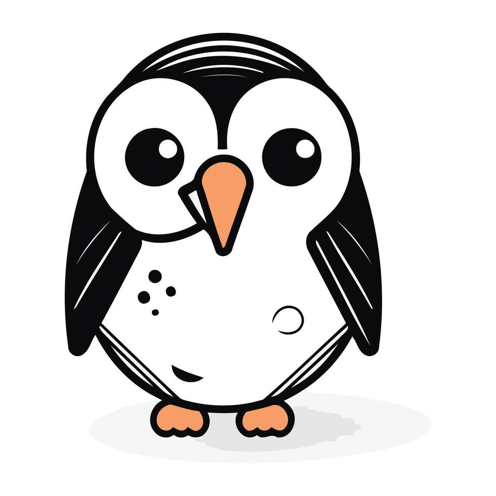 Cute penguin cartoon icon. Cartoon penguin vector illustration.