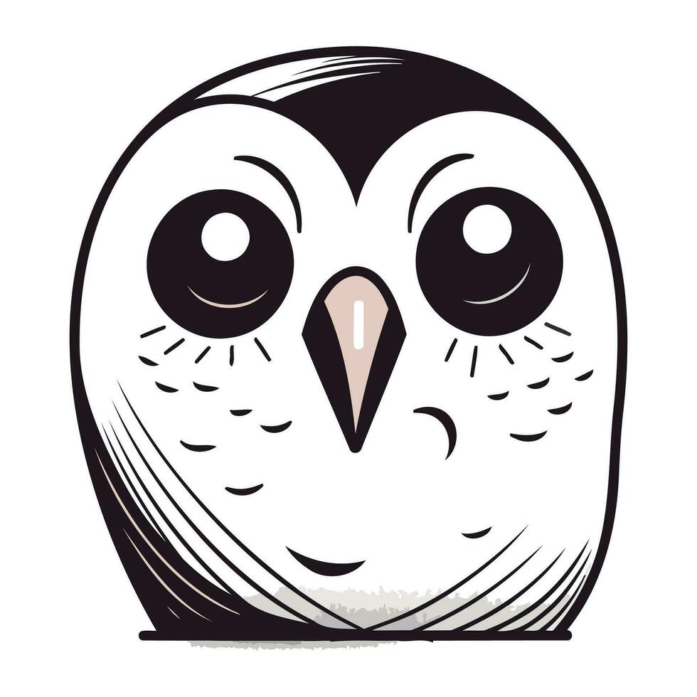 cute owl on a white background. vector illustration. eps