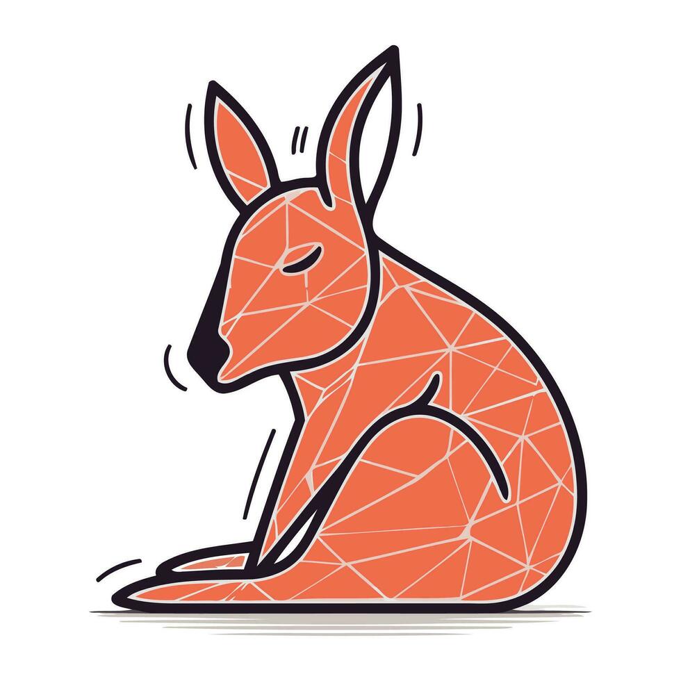 Kangaroo icon. Vector illustration of a kangaroo.