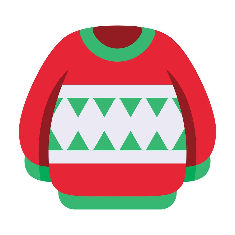 Sweater flat icon vector