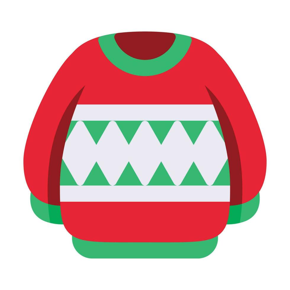 Sweater flat icon vector