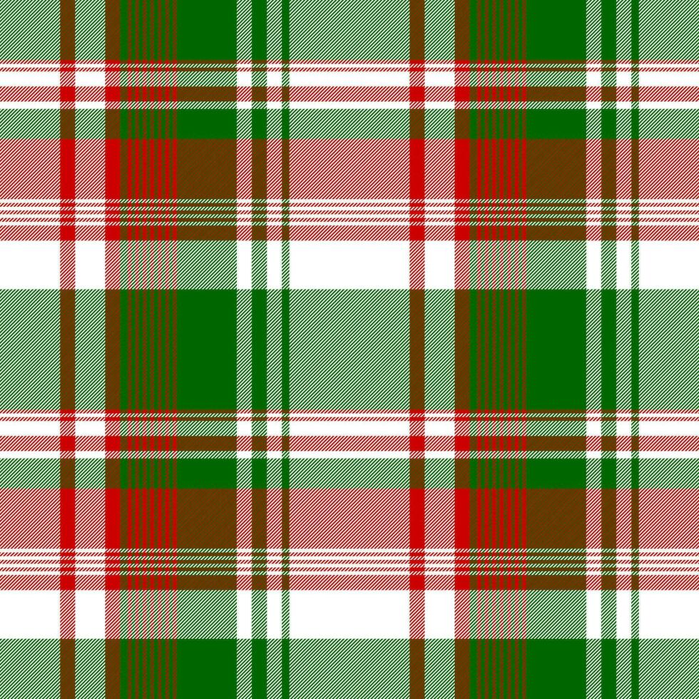 Green red bright check fabric texture seamless pattern vector