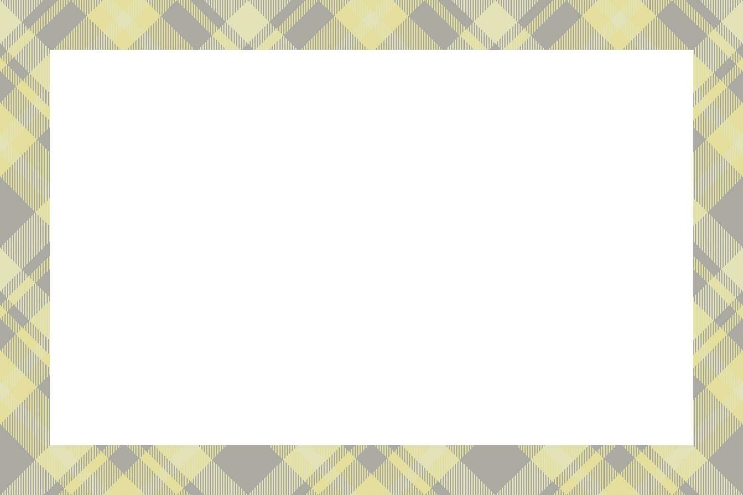 Vintage frame vector. Scottish border pattern retro style. Tartan plaid ornament. vector