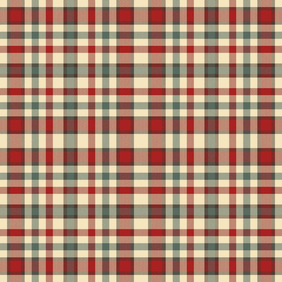 Plaid seamless pattern. Check fabric texture. Vector textile print.