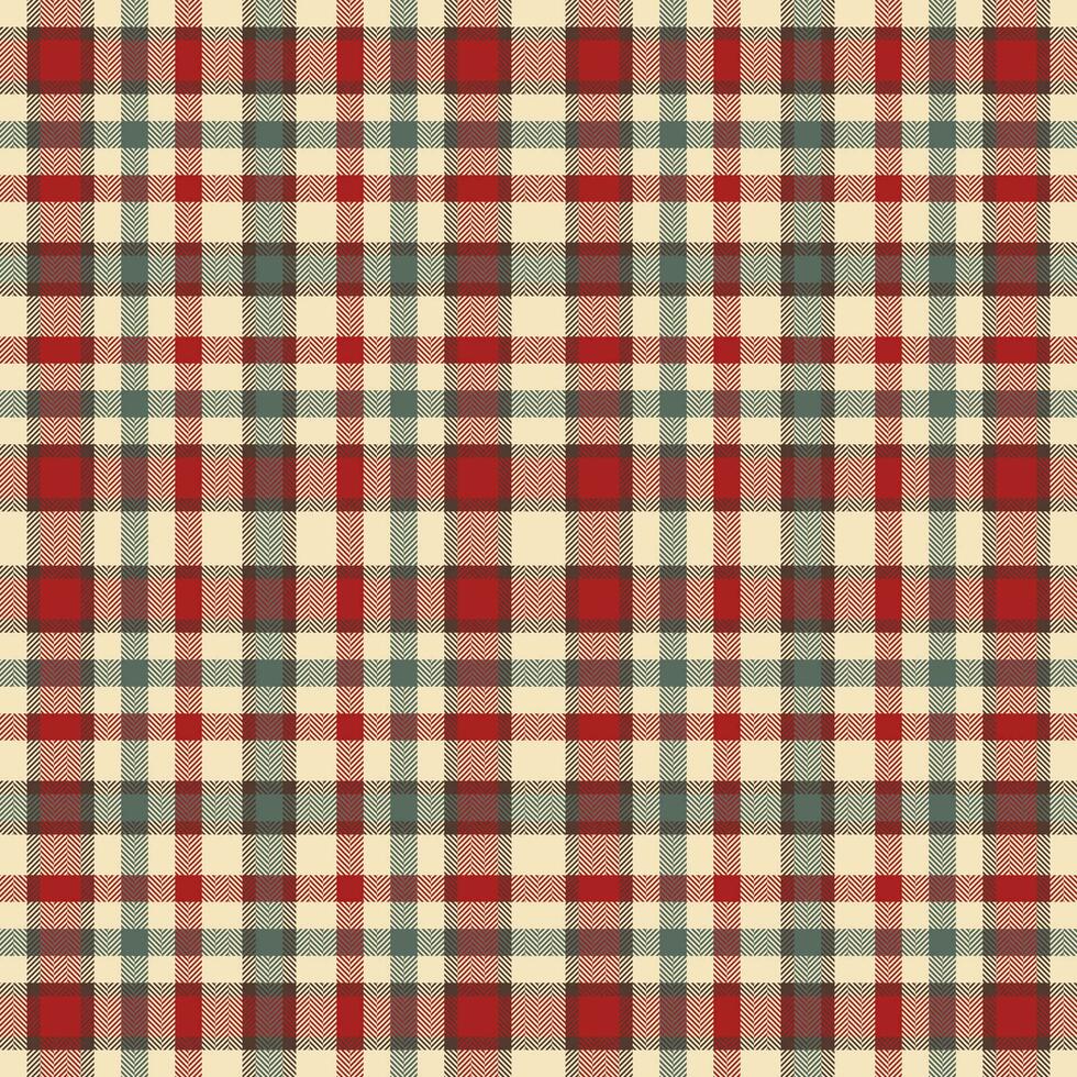 Plaid seamless pattern. Check fabric texture. Vector textile print.