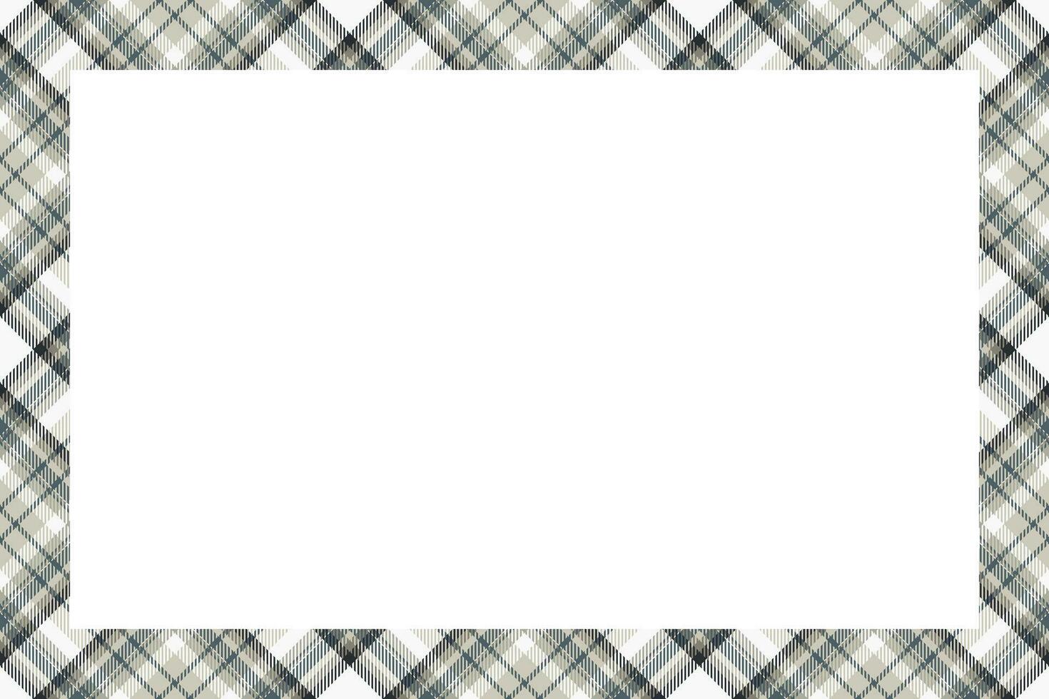 Vintage frame vector. Scottish border pattern retro style. Tartan plaid ornament. vector