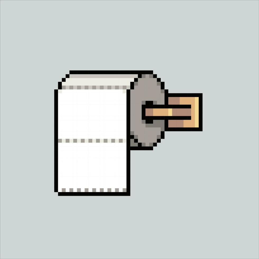 píxel Arte ilustración baño papel. pixelado baño papel. baño papel pixelado para el píxel Arte juego y icono para sitio web y vídeo juego. antiguo colegio retro vector