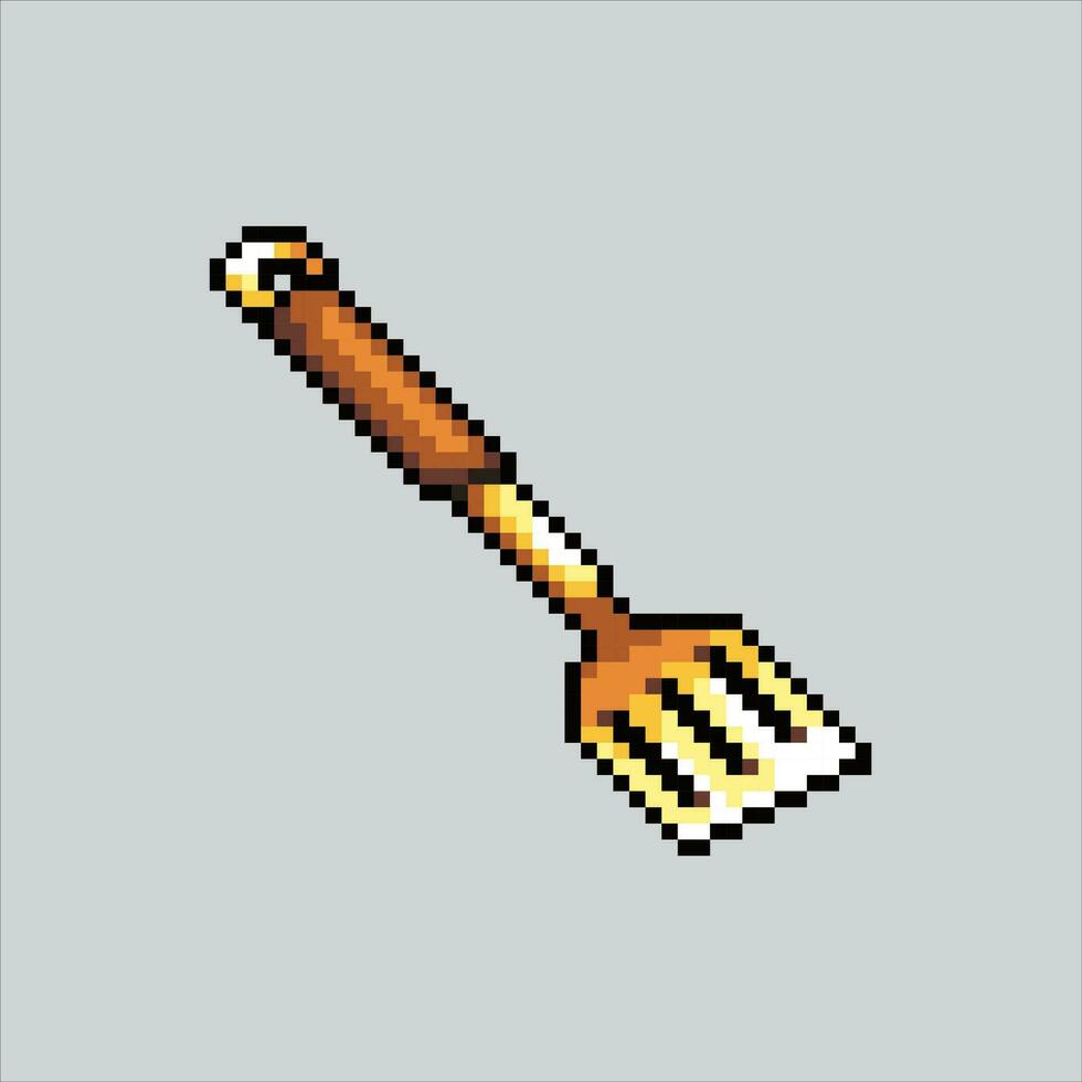 Pixel art illustration Spatula. Pixelated Spatula. Kitchen Spatula pixelated for the pixel art game and icon for website and video game. old school retro. vector