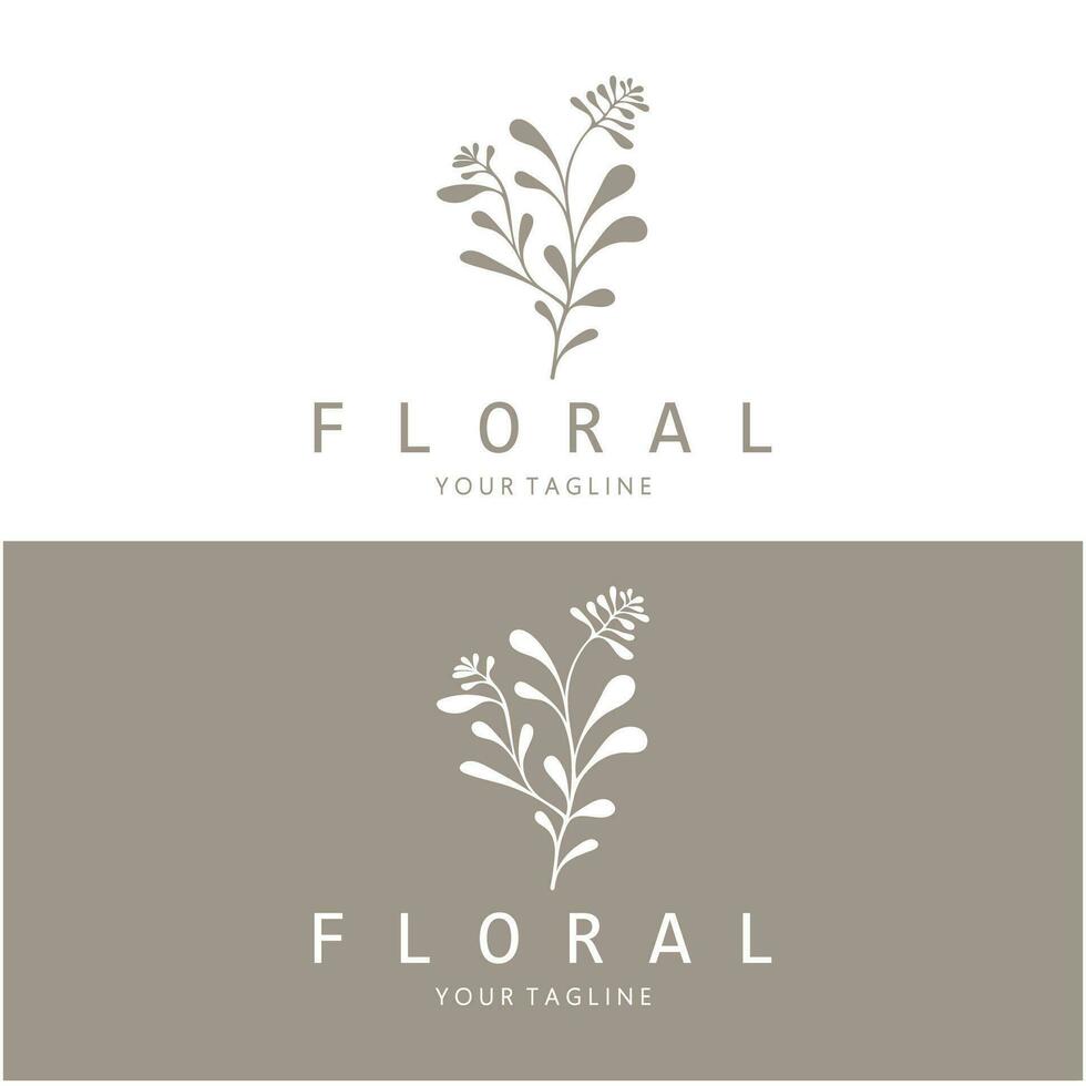 Elegant floral and leaf frame. Delicate botanical vector illustration for labels, spas, corporate identity, and wedding invitations