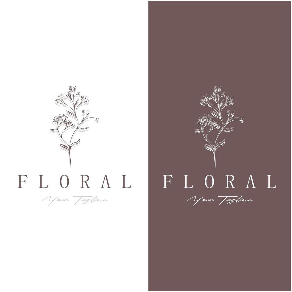 Elegant floral and leaf frame. Delicate botanical vector illustration for labels, spas, corporate identity, and wedding invitations