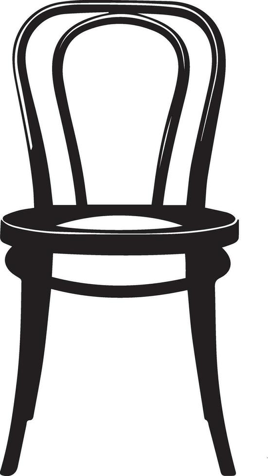 Chair vector silhouette illustration black color