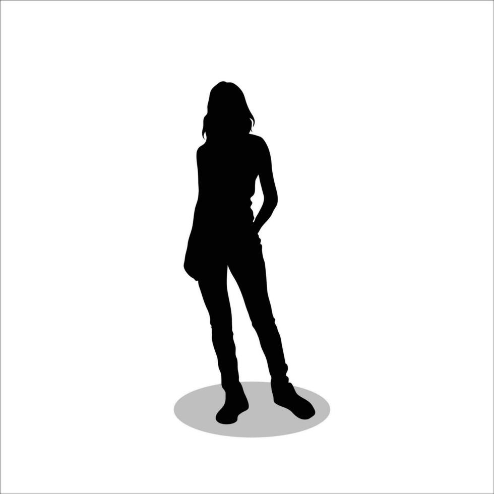 mujer silueta vector