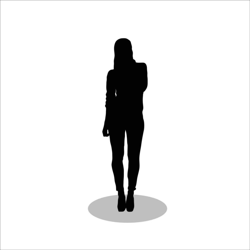 mujer silueta vector