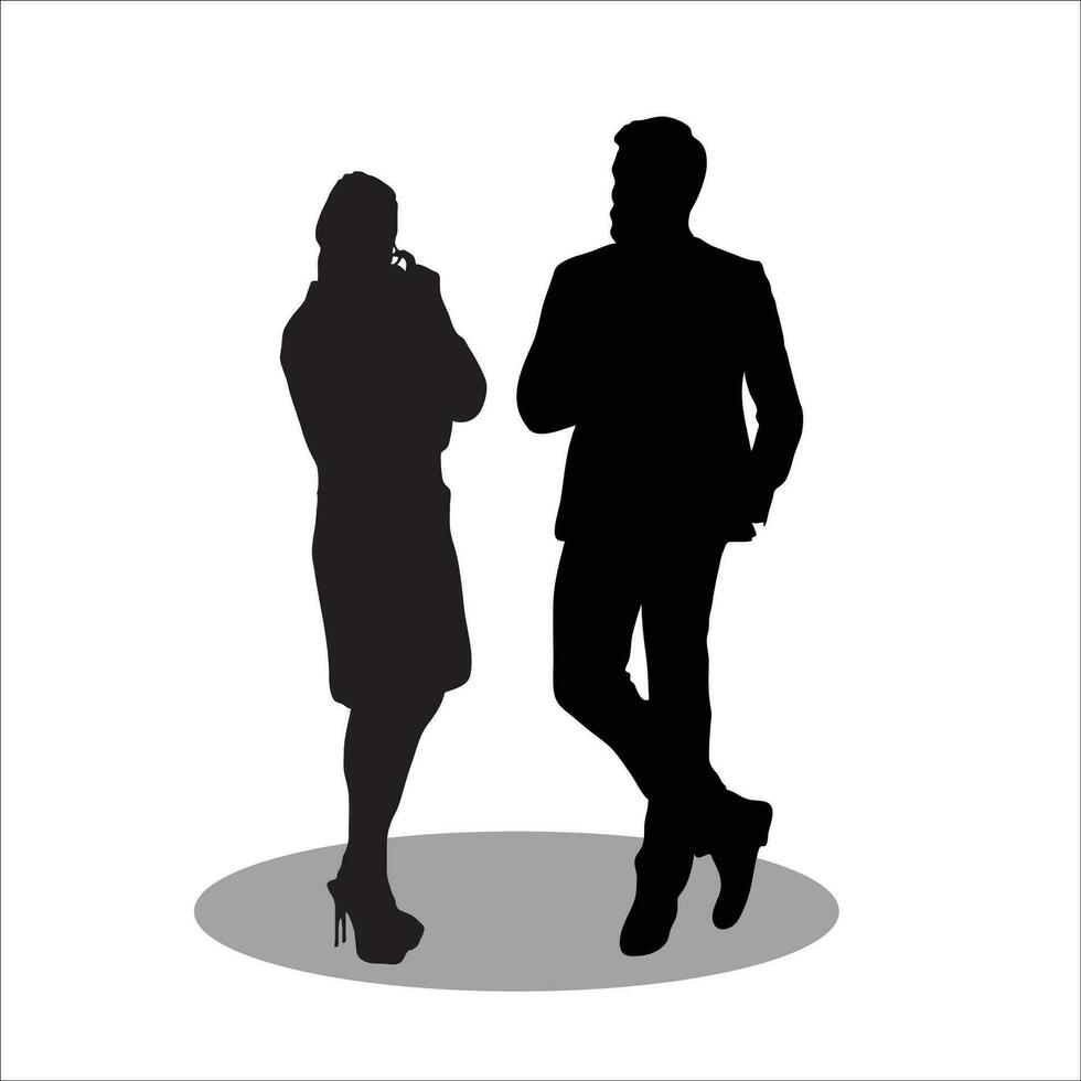 Couple silhouette vector