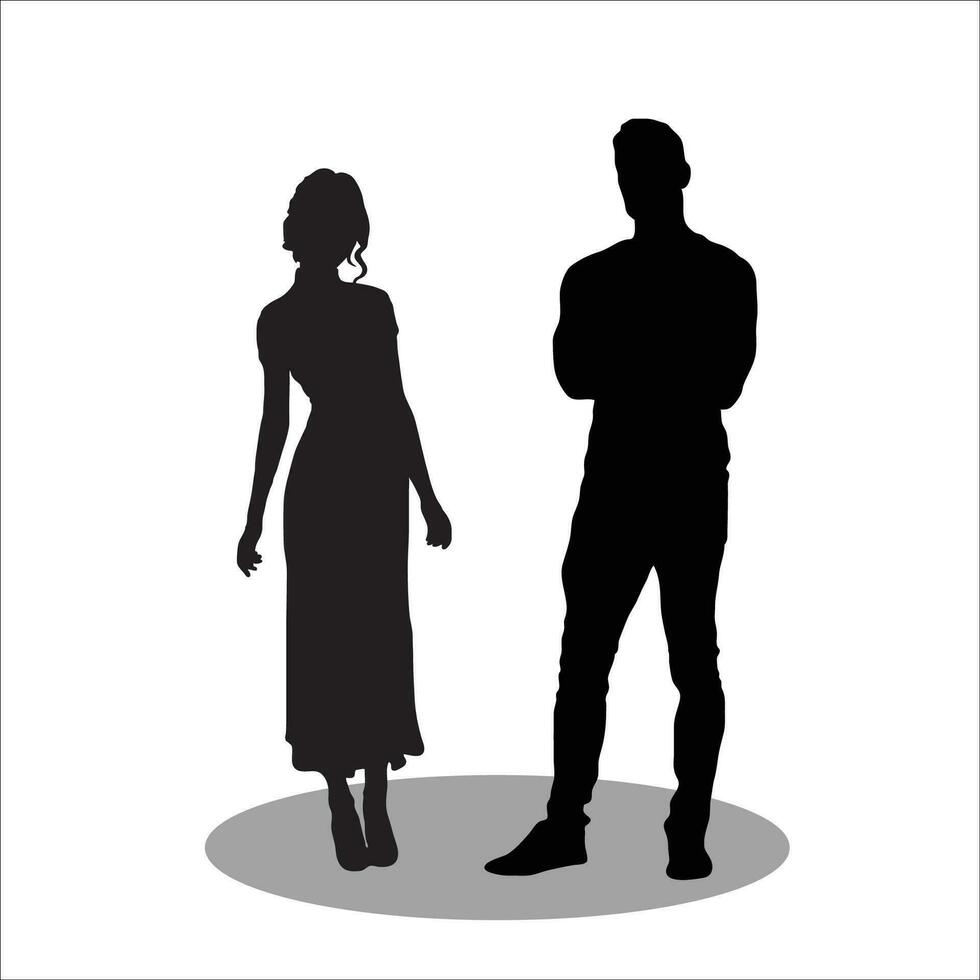 Couple silhouette vector