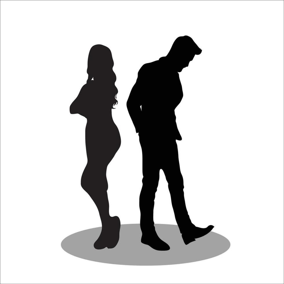 Couple silhouette vector