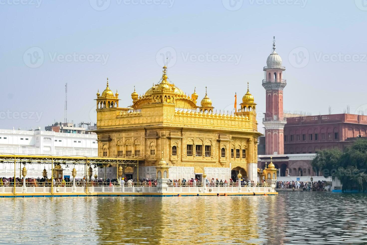 Beautiful view of Golden Temple - Harmandir Sahib in Amritsar, Punjab, India, Famous indian sikh landmark, Golden Temple, the main sanctuary of Sikhs in Amritsar, India photo