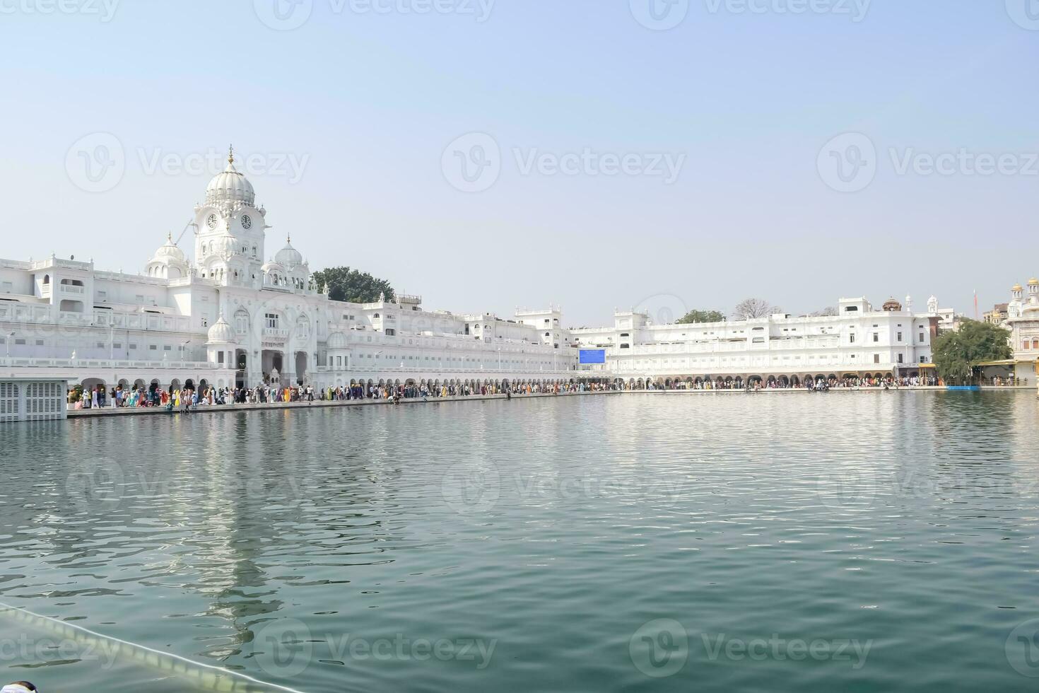 View of details of architecture inside Golden Temple Harmandir Sahib in Amritsar, Punjab, India, Famous indian sikh landmark, Golden Temple, the main sanctuary of Sikhs in Amritsar, India photo