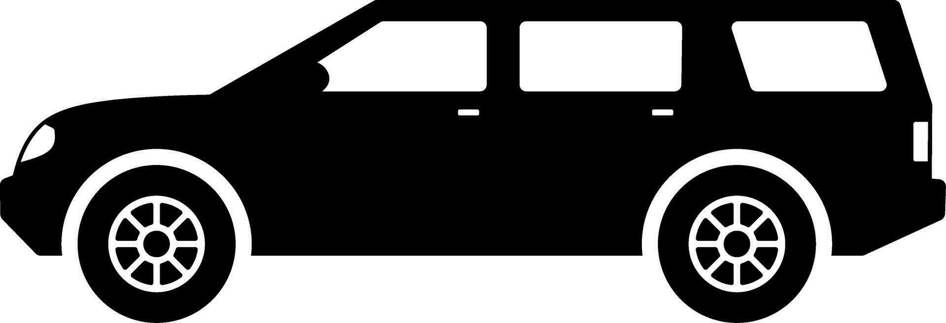 SUV car icon vector. Sport utility vehicle silhouette for icon, symbol or sign. SUV car graphic resource for transportation or automotive vector