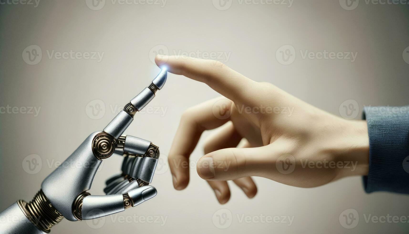 Highlighting the intersection of humanity and technology. AI Generative photo