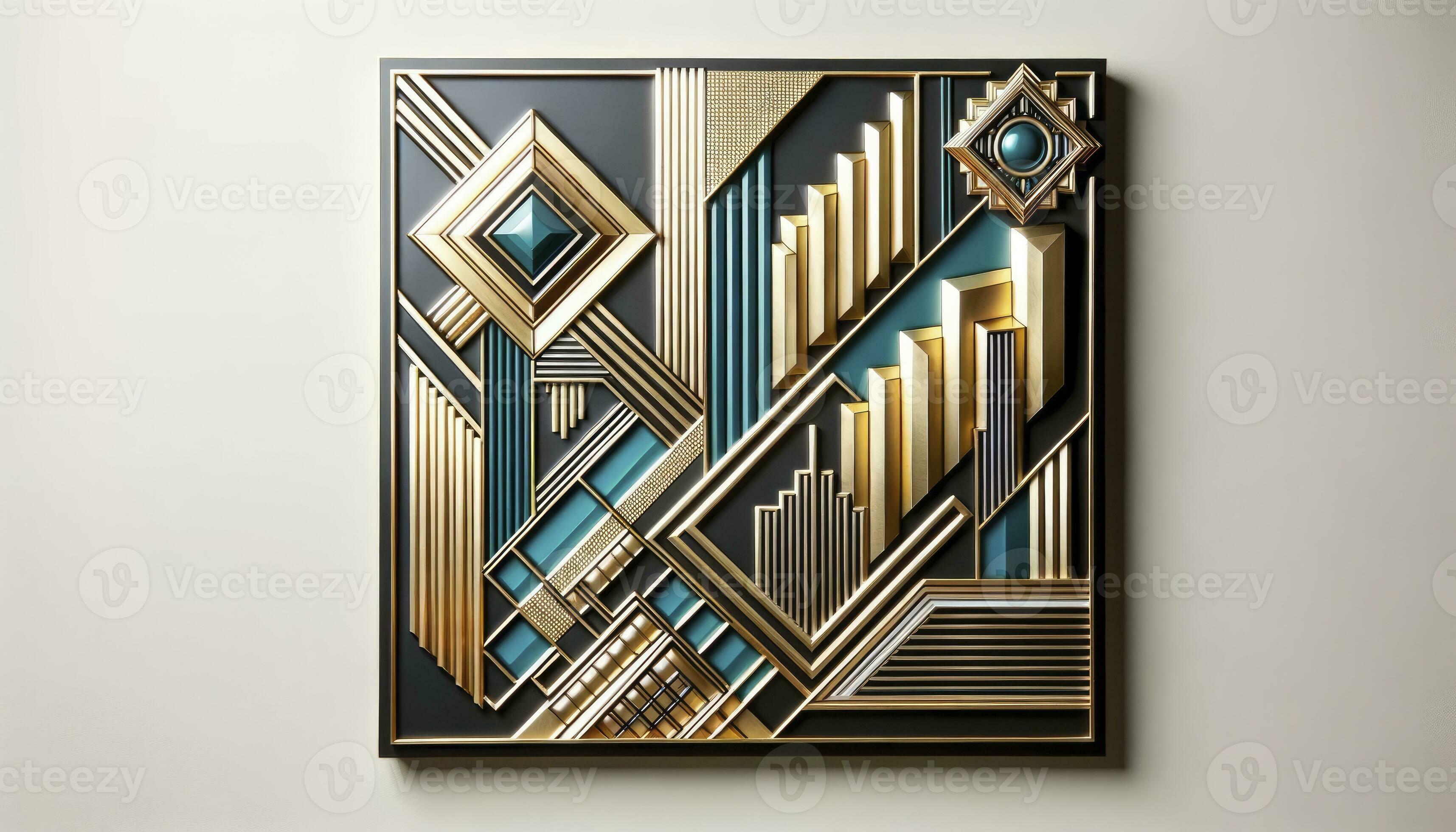 Black And Beige Angular Patterns Wall Hanging Black And Beige Angular Patterns Wall Hanging