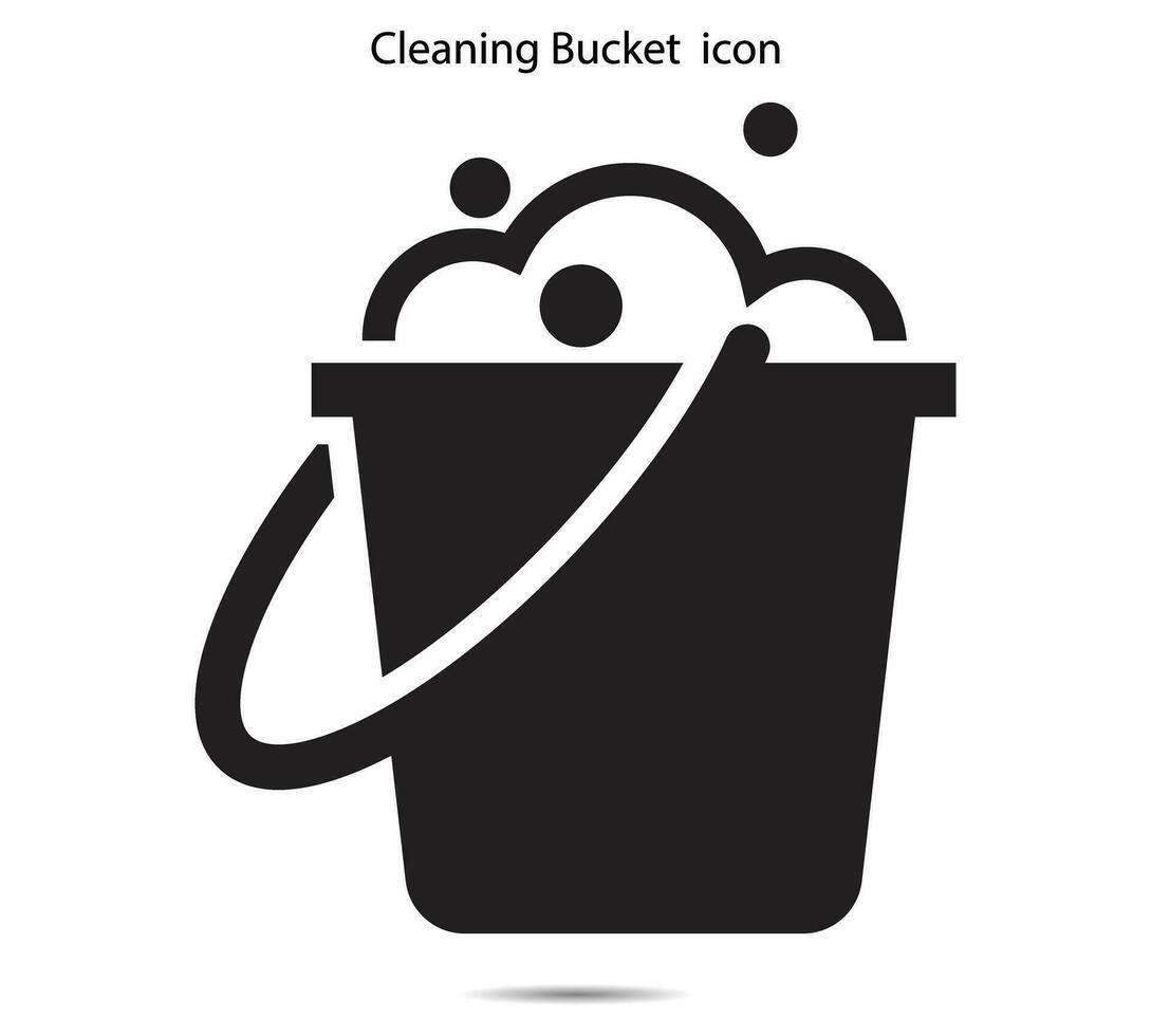 Cleaning Bucket  icon vector