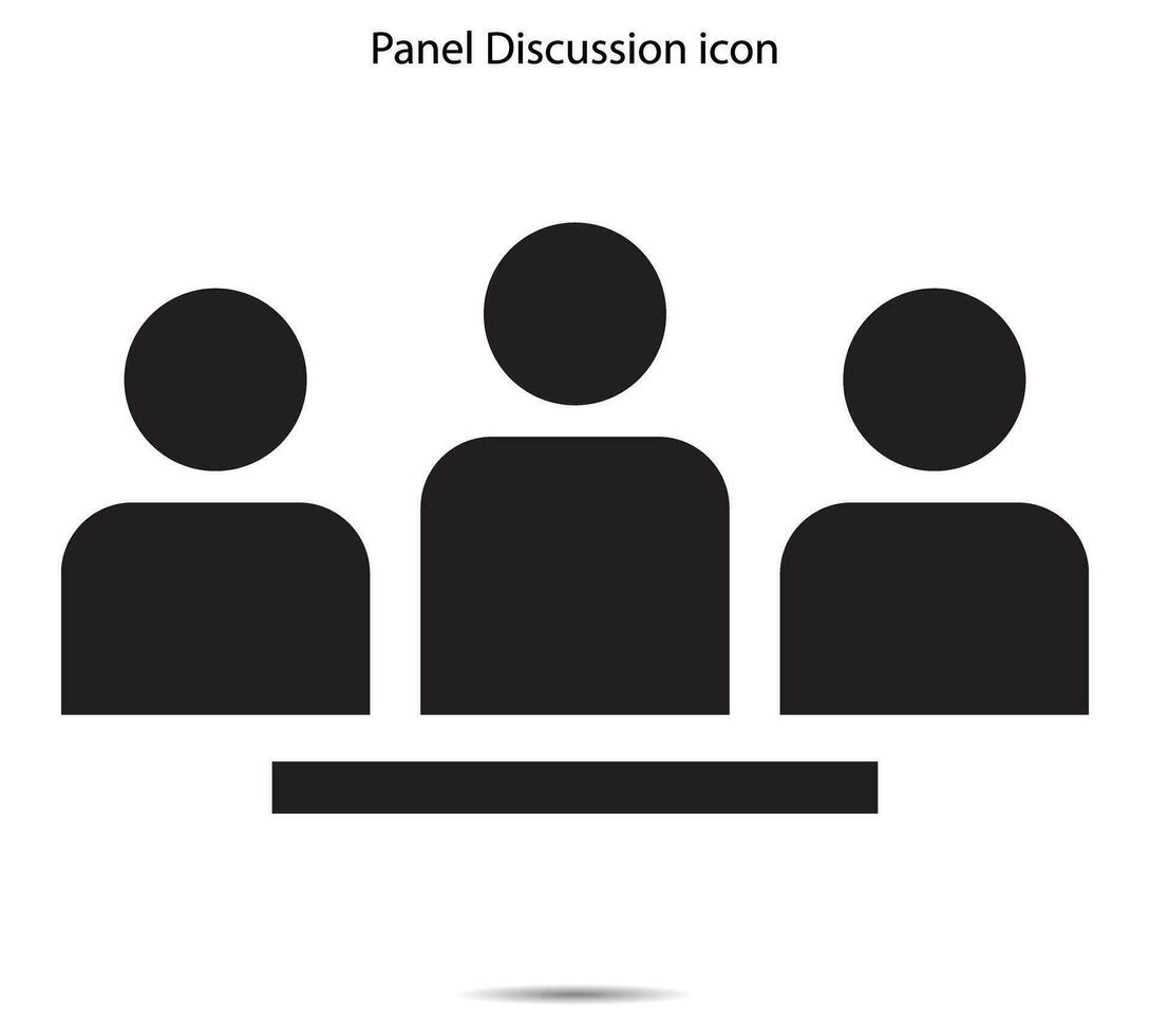 panel discusión icono vector