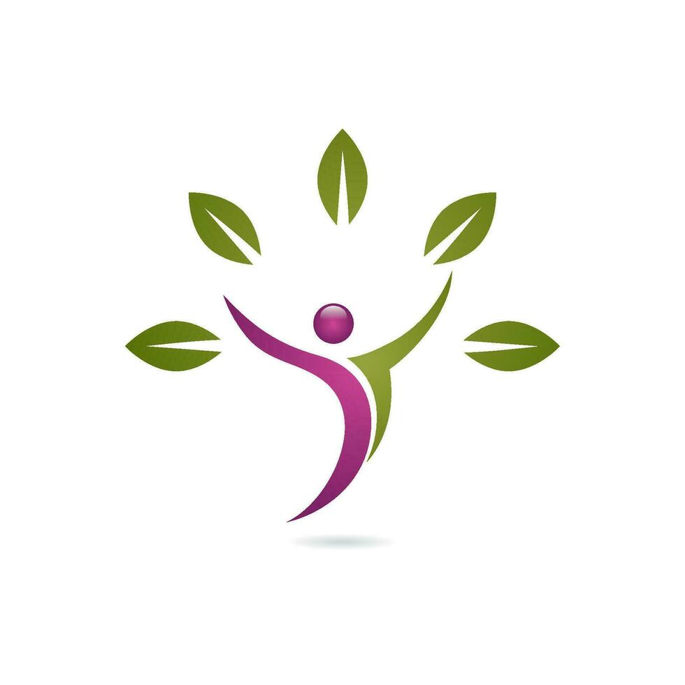 Human character logo sign vector