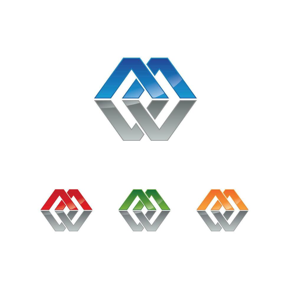 M Letter Logo Template vector