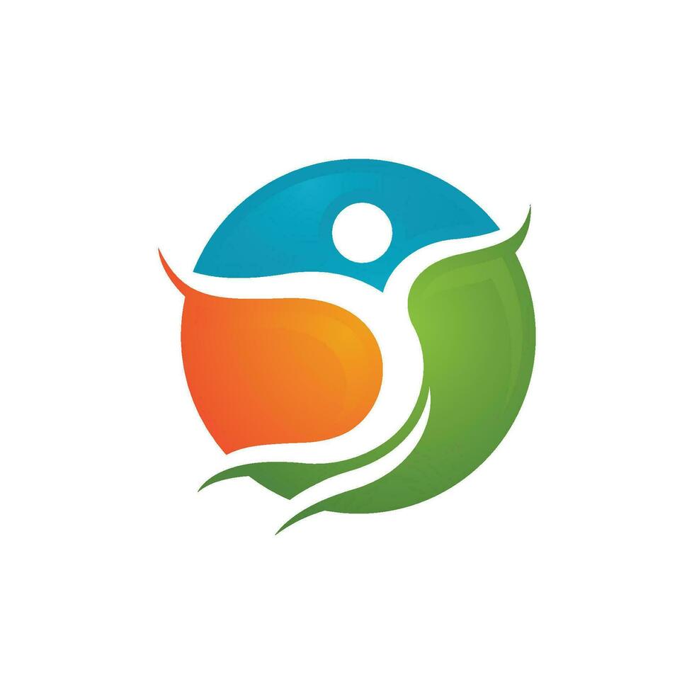 Human character logo sign vector