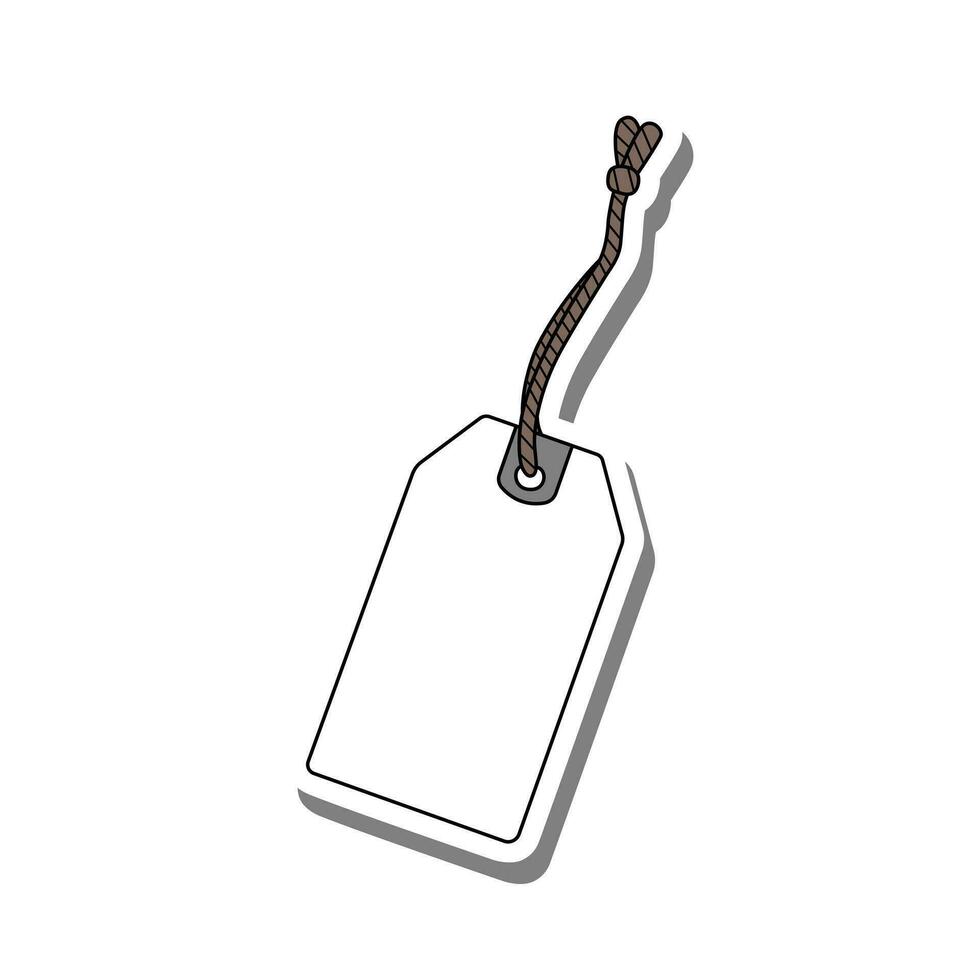 A simple 2d mockup Tag. Flat cartoon vector illustration.