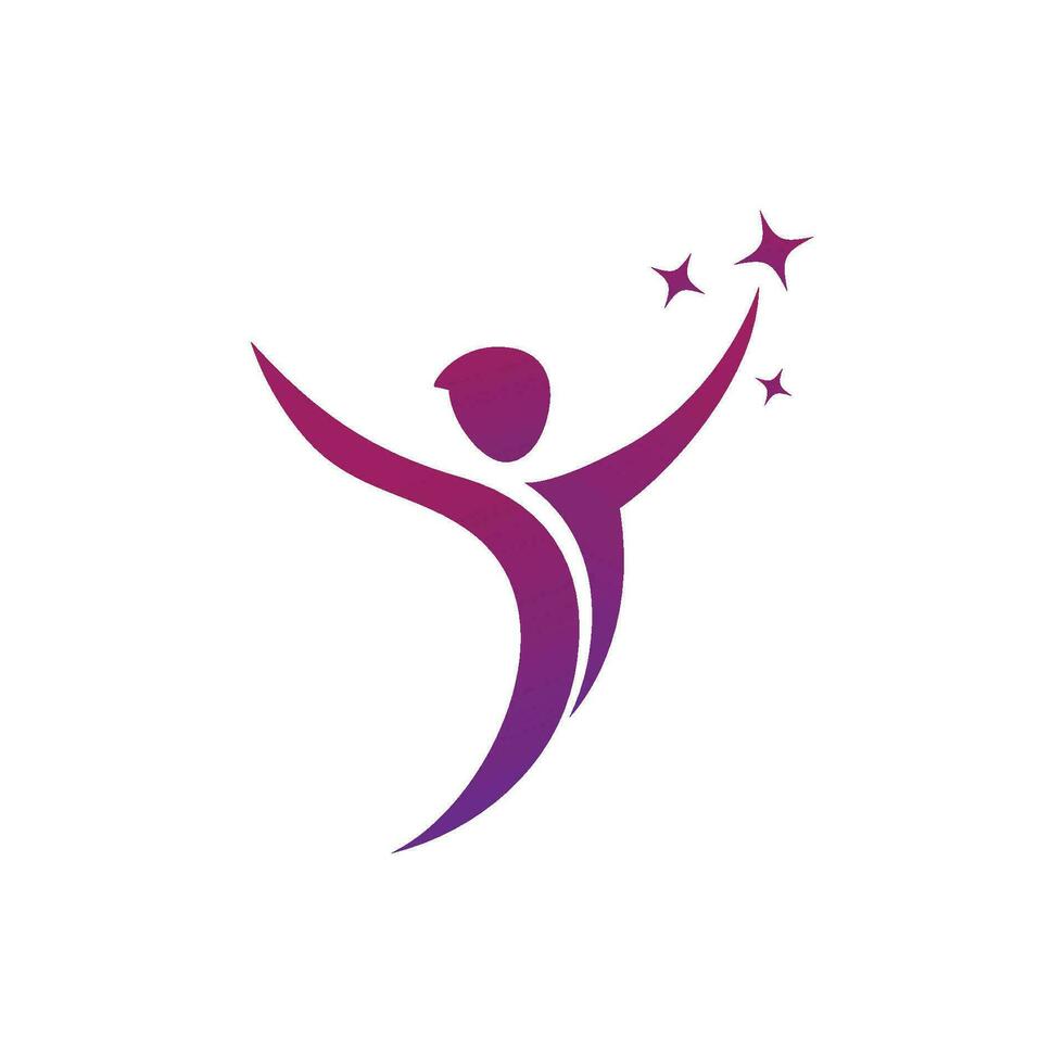 Human character logo sign vector