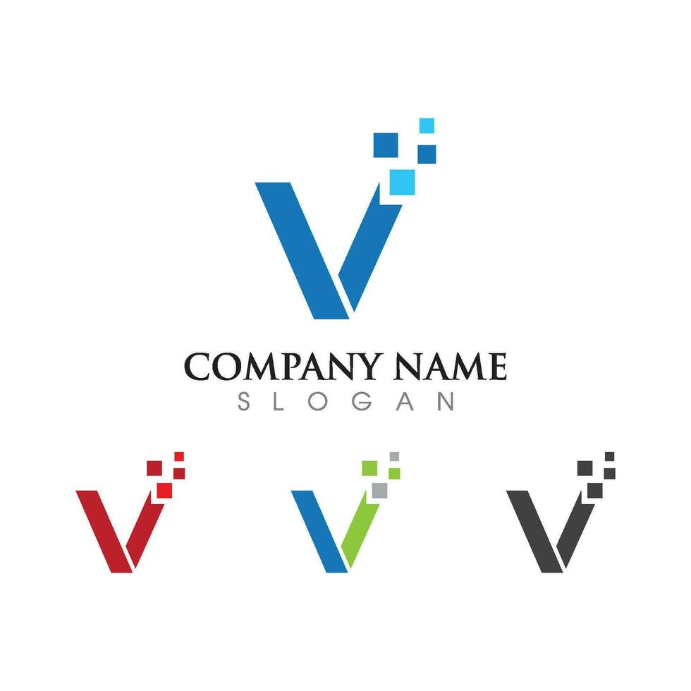 V Letter Logo Template vector