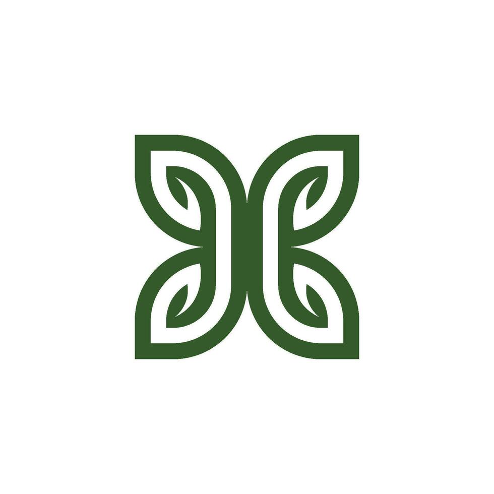 logotipos de la ecología de la hoja del árbol verde vector