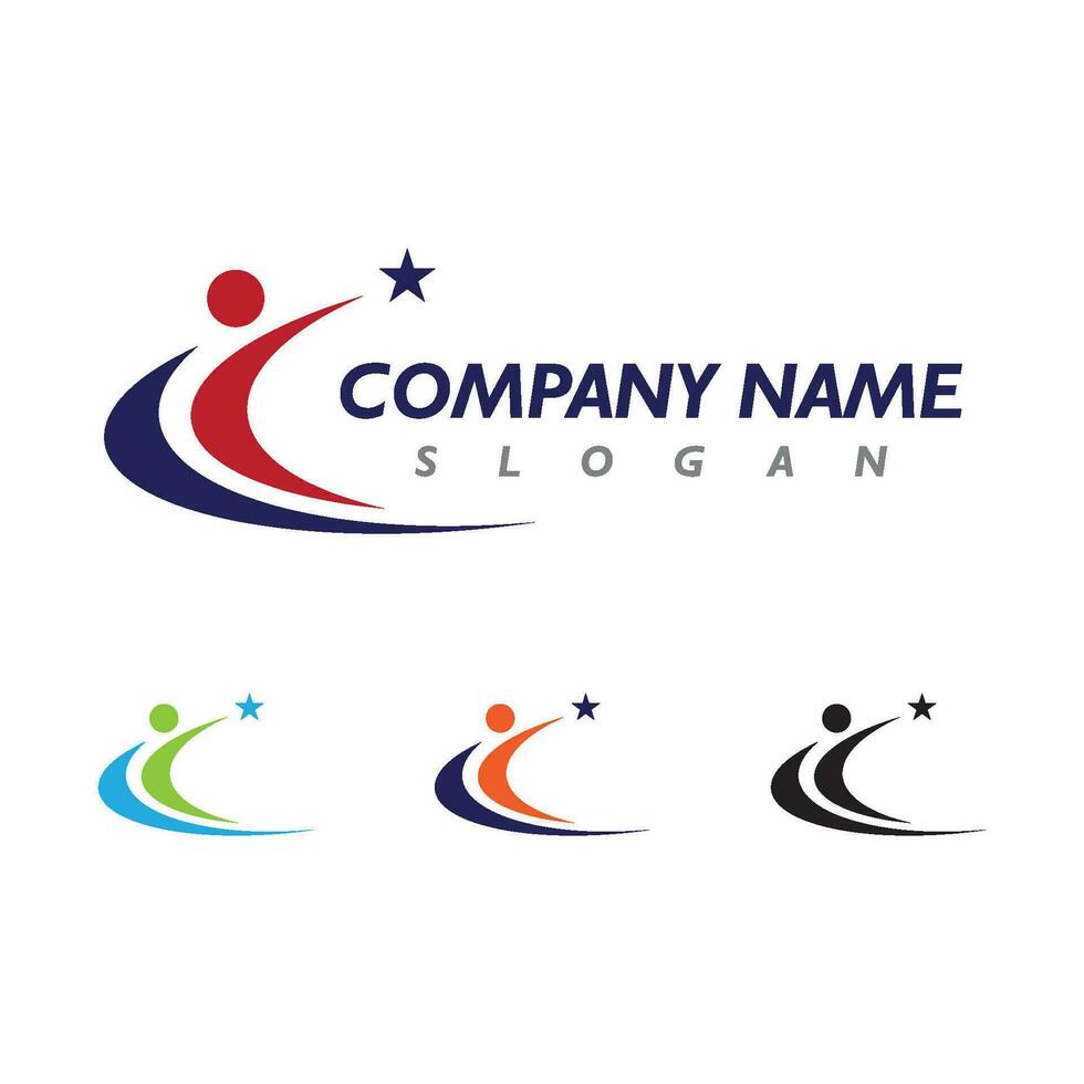 Human character logo sign vector