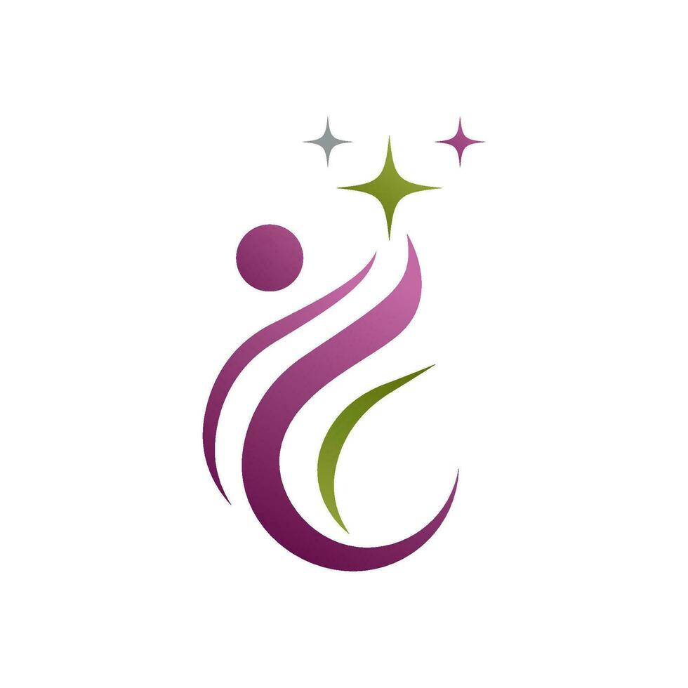 Human character logo sign vector