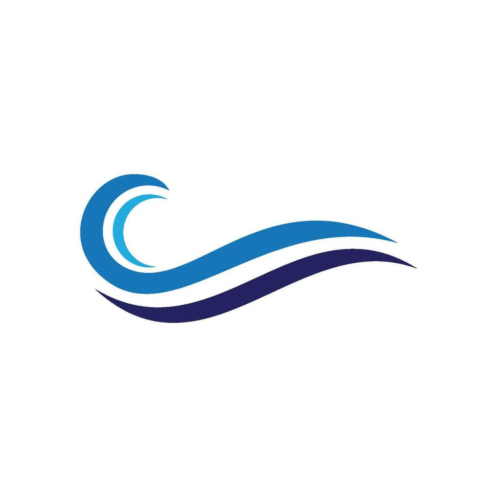 Water wave icon vector