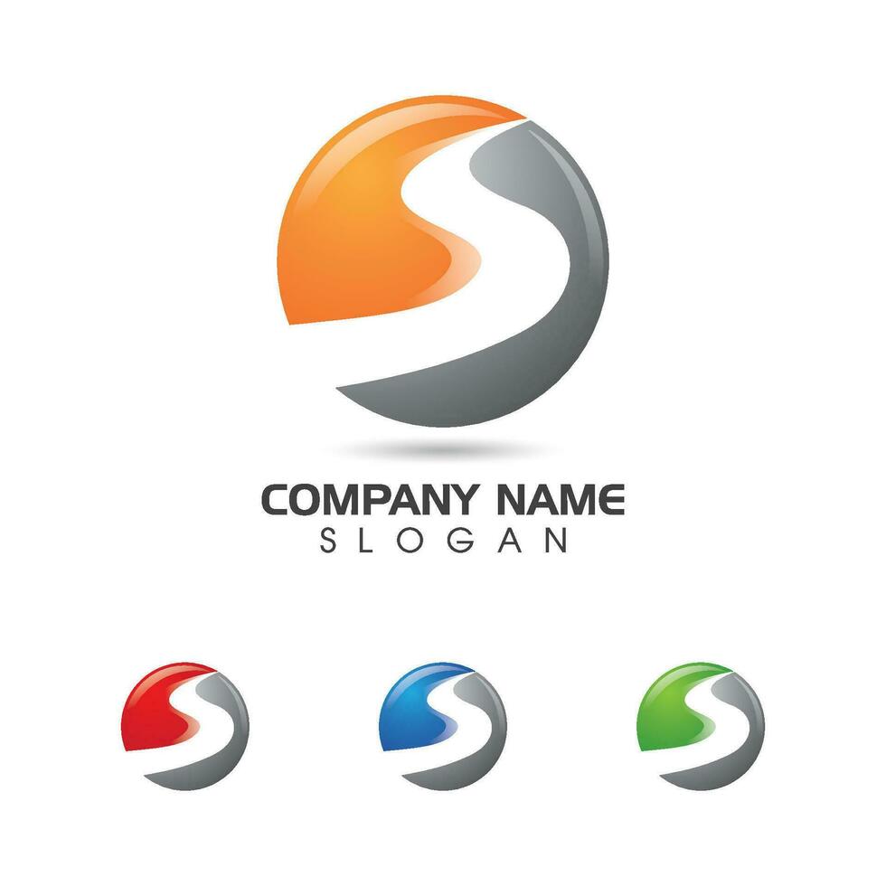 logotipo de la letra s corporativa empresarial vector